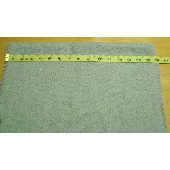 Beige Khaki Glitter 100% Acrylic Infinity Neck Scarf Fringed Raw Hem Warm Winter - Picture 10 of 11